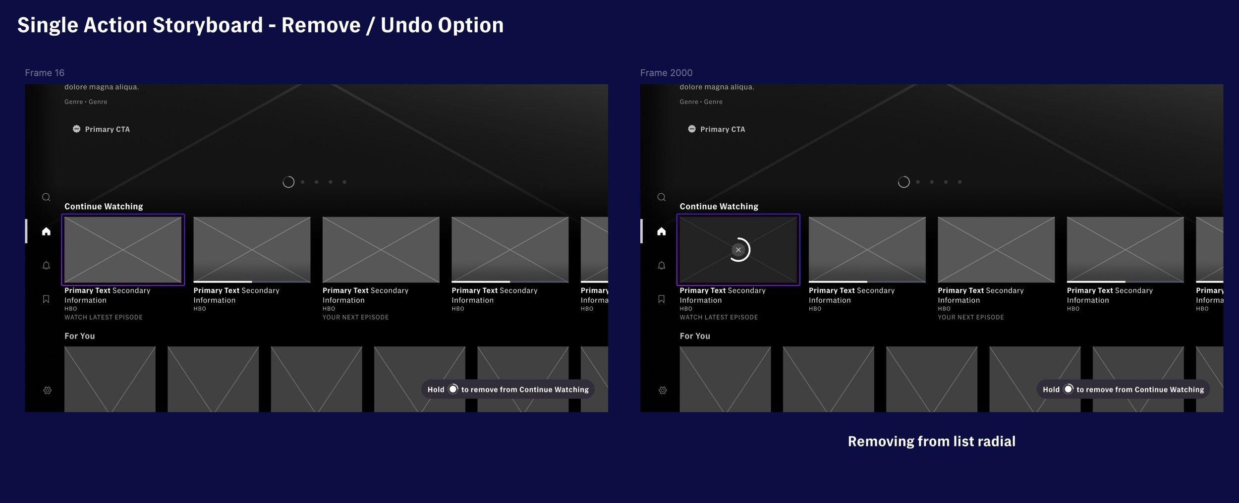 Long-press interaction enabling list management without leaving browse flow