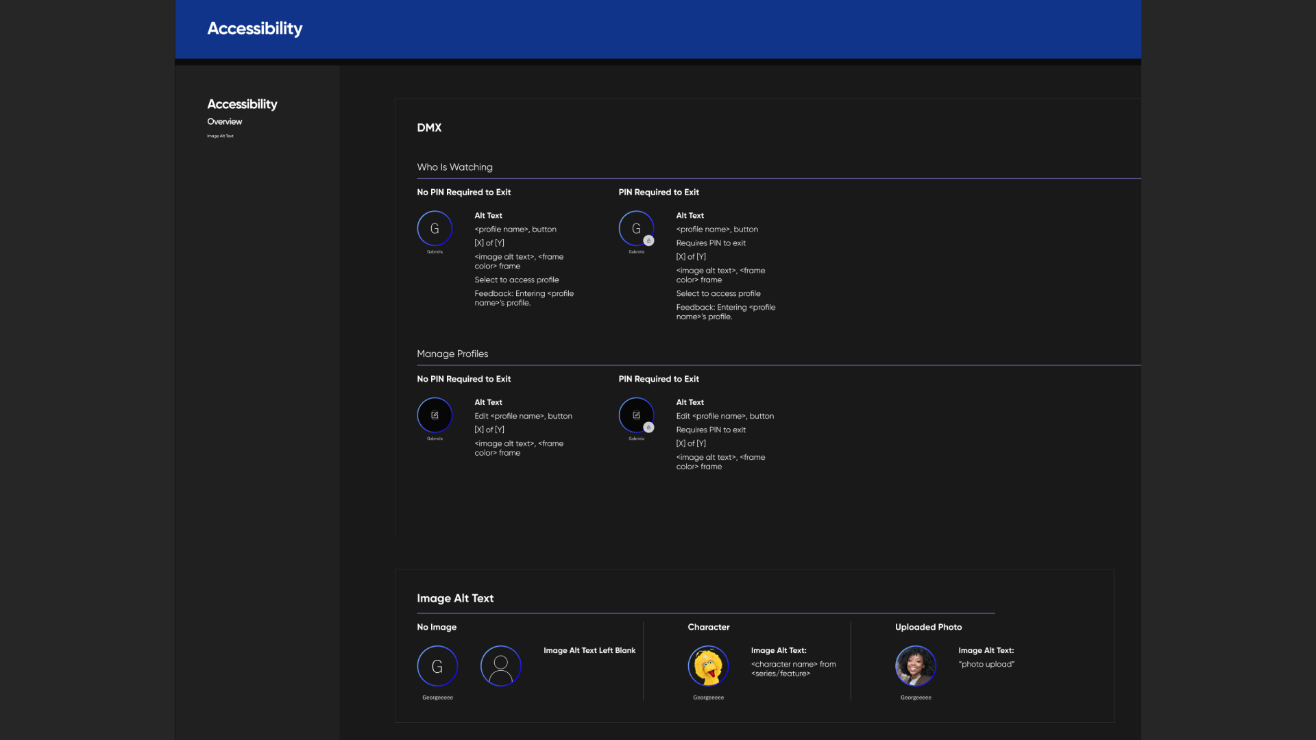 Profile avatar selection responsive design