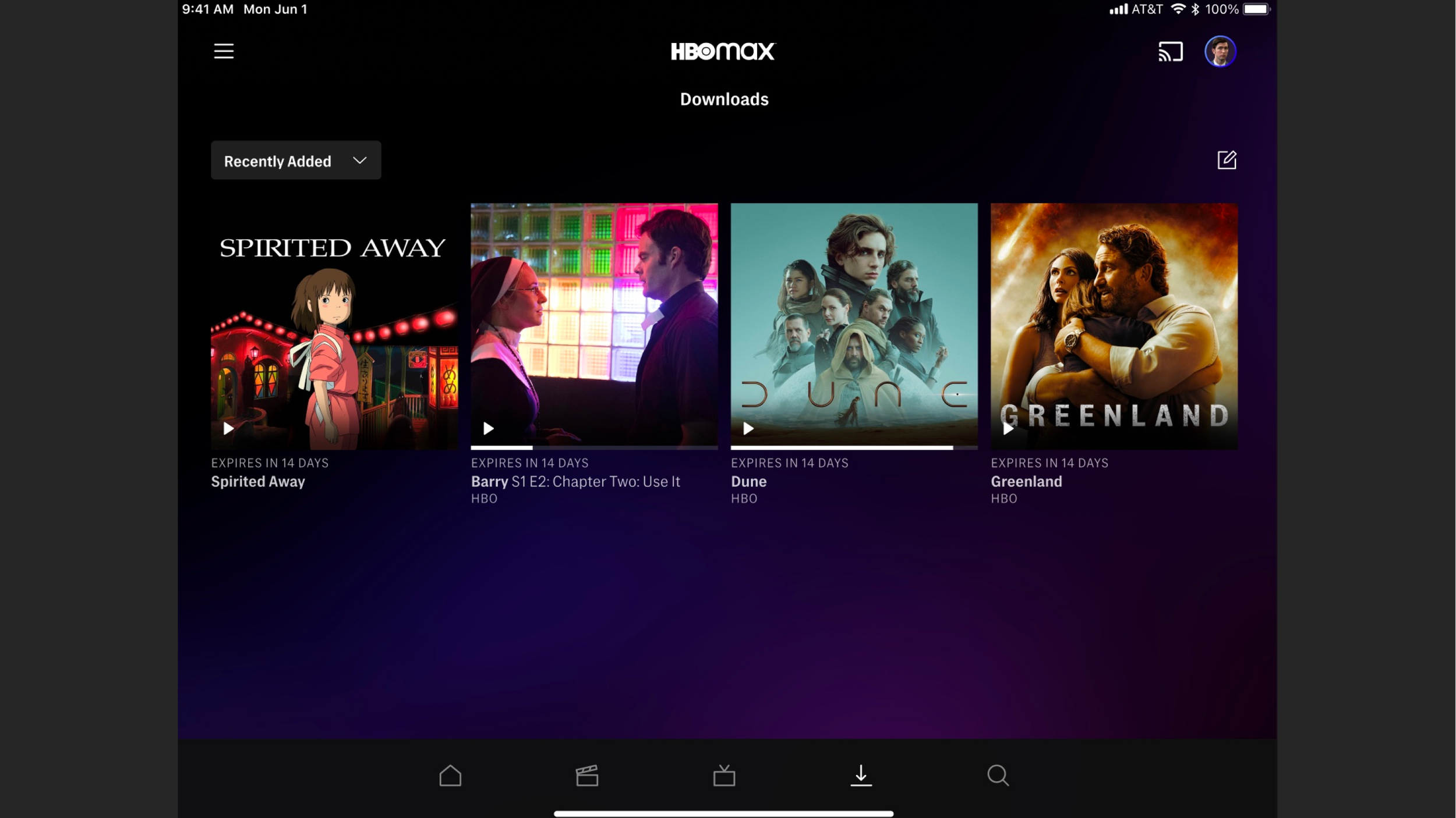 Download management interface