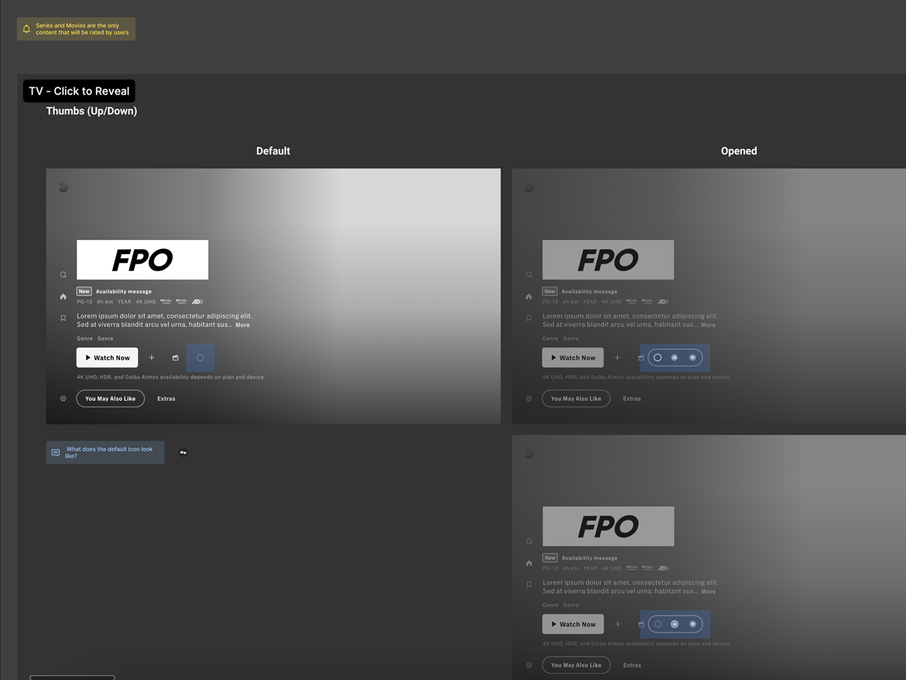 CTV interaction exploration wireframe.
