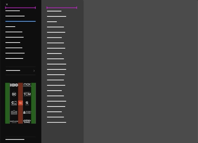 Responsive menu behavior at minimum width