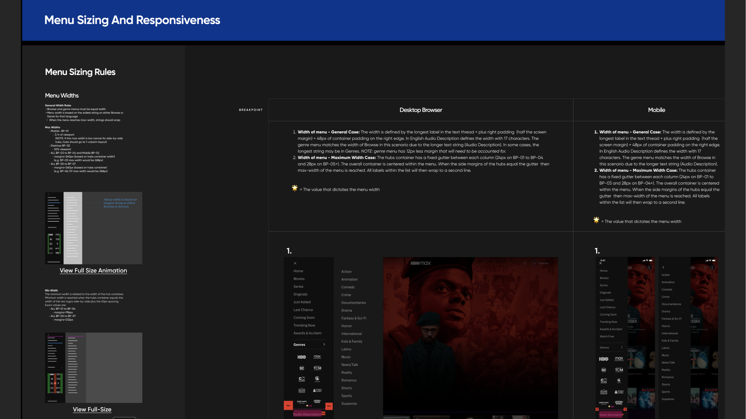 Navigation specification sheet 5