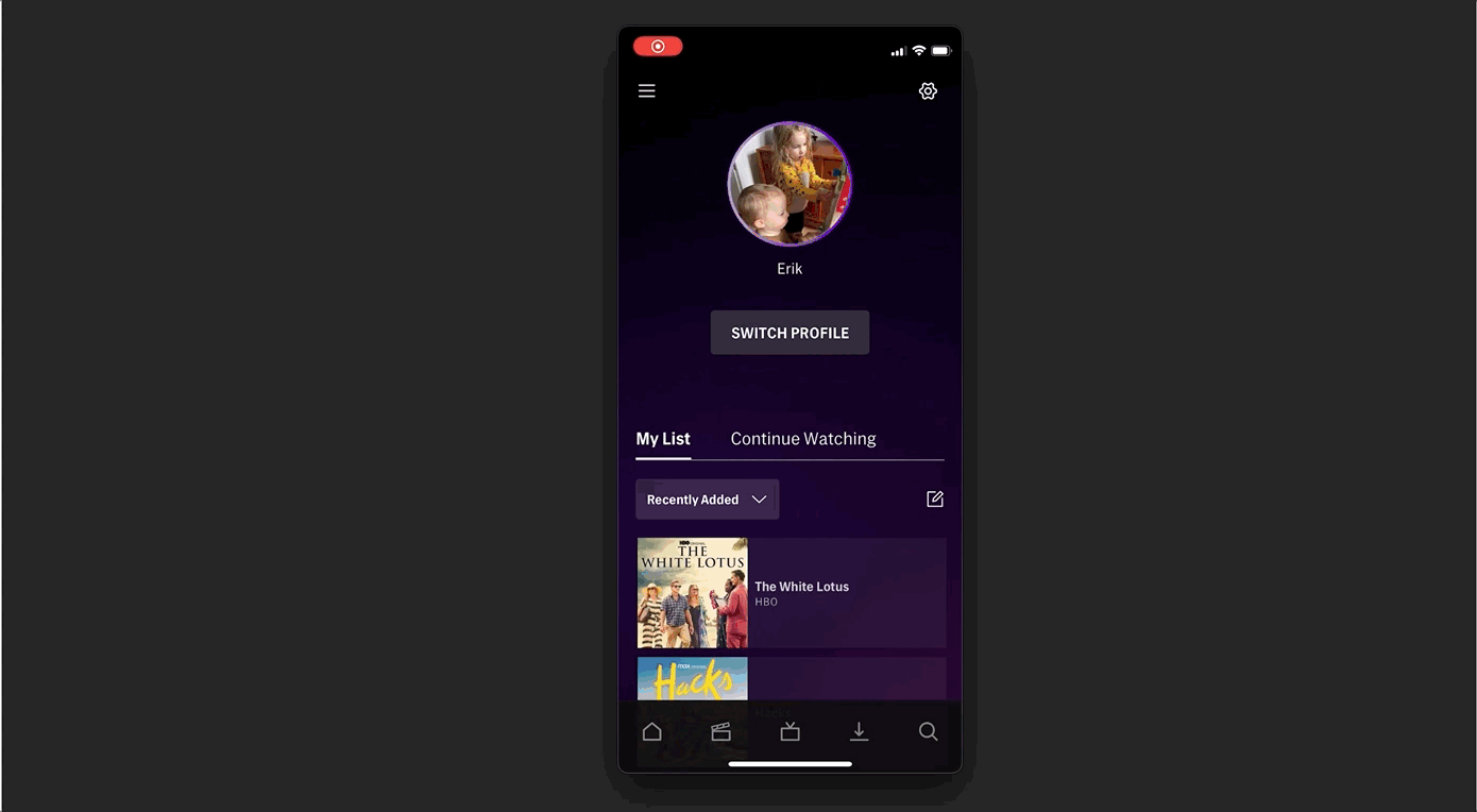 Swipe-to-delete interaction for managing downloads